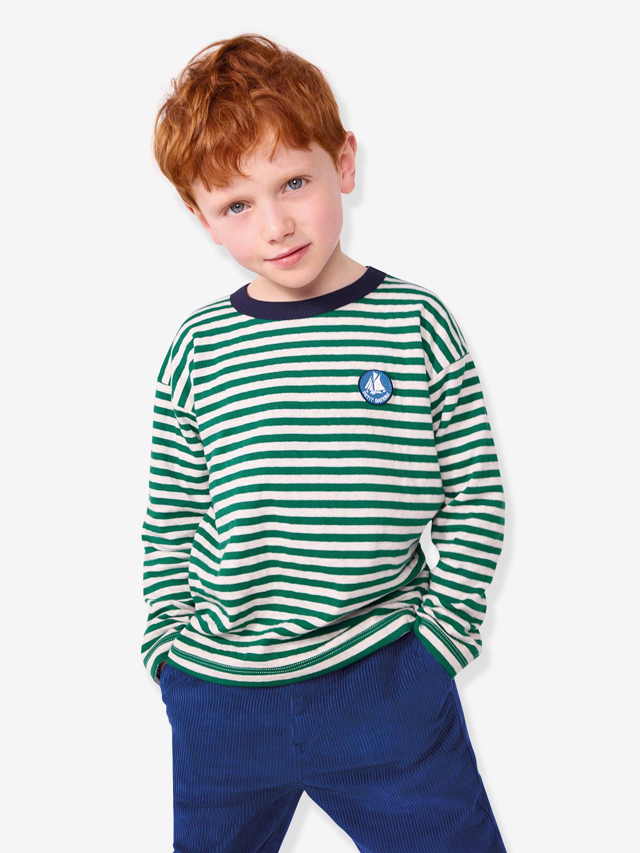 Gestreept PB-T-shirt marineblauw