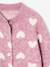 Jacquard vest met hartjes meisjes goudbeige+lila+oudroze - vertbaudet enfant 
