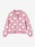 Jacquard vest met hartjes meisjes goudbeige+lila+oudroze - vertbaudet enfant 
