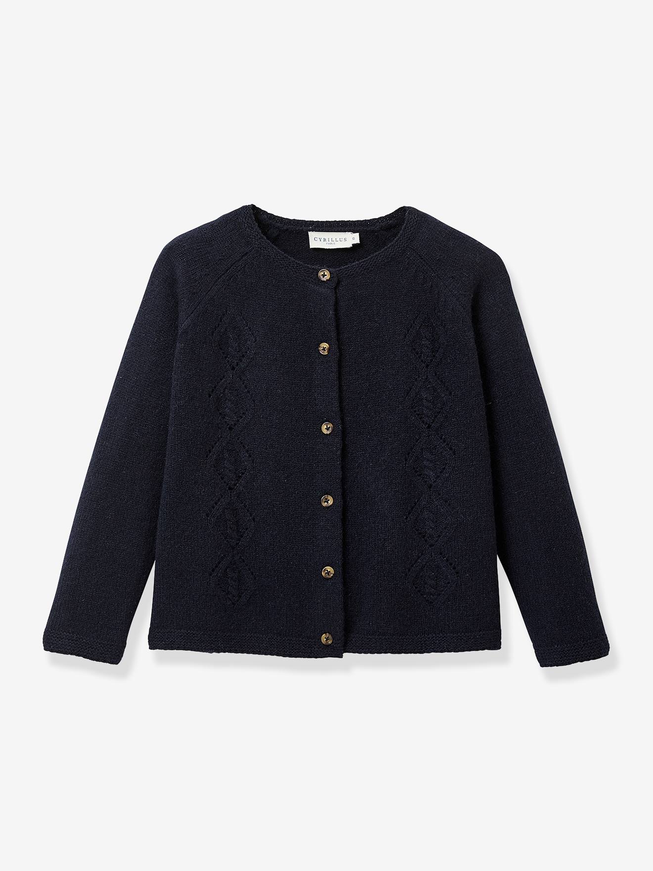 Kabelgebreid vest CYRILLUS marineblauw