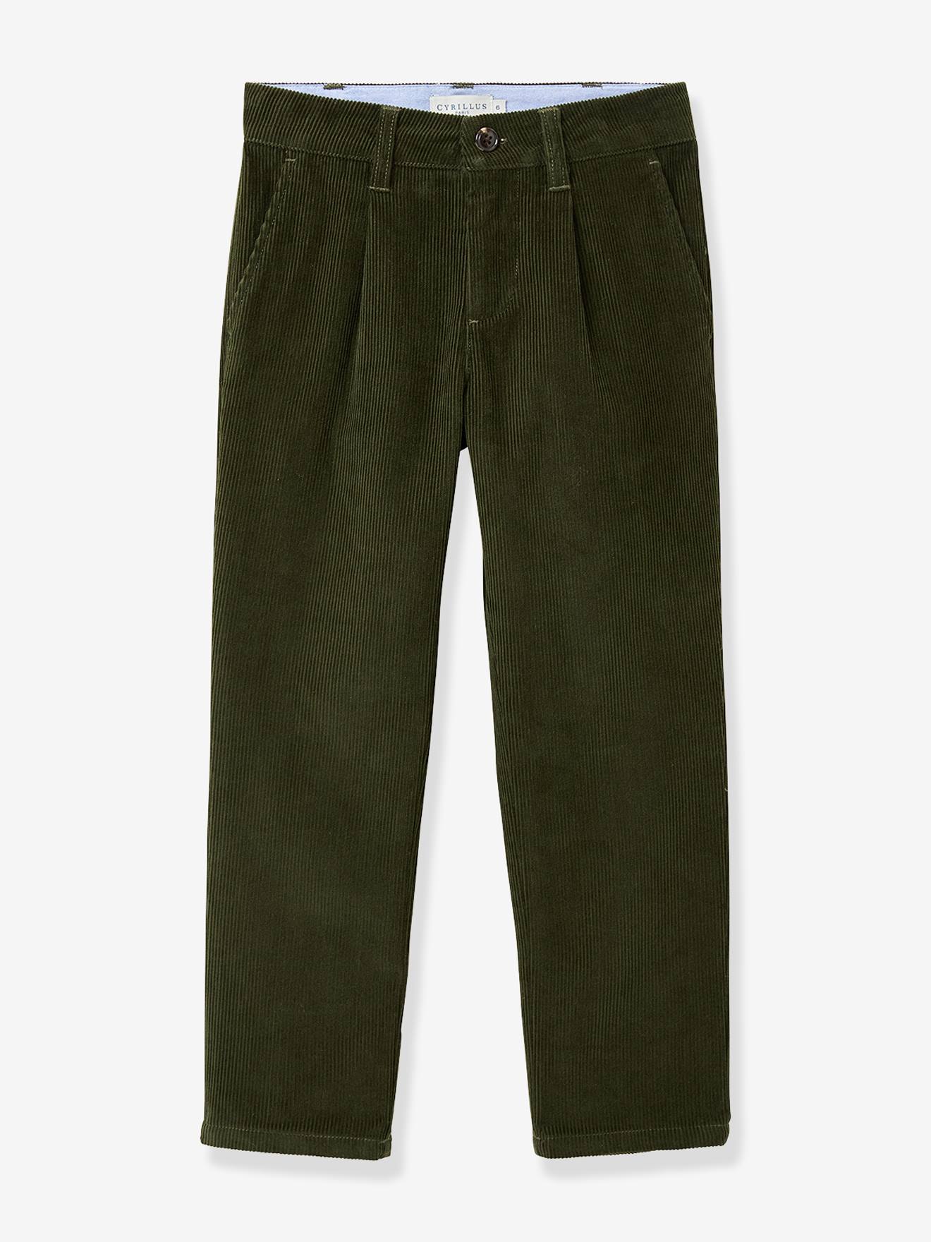 Ribfluwelen chino CYRILLUS dennen