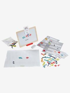 Speelgoed-Educatief speelgoed-Lezen, schrijven, rekenen en klokkijken-Box voor het leren van cijfers en letters