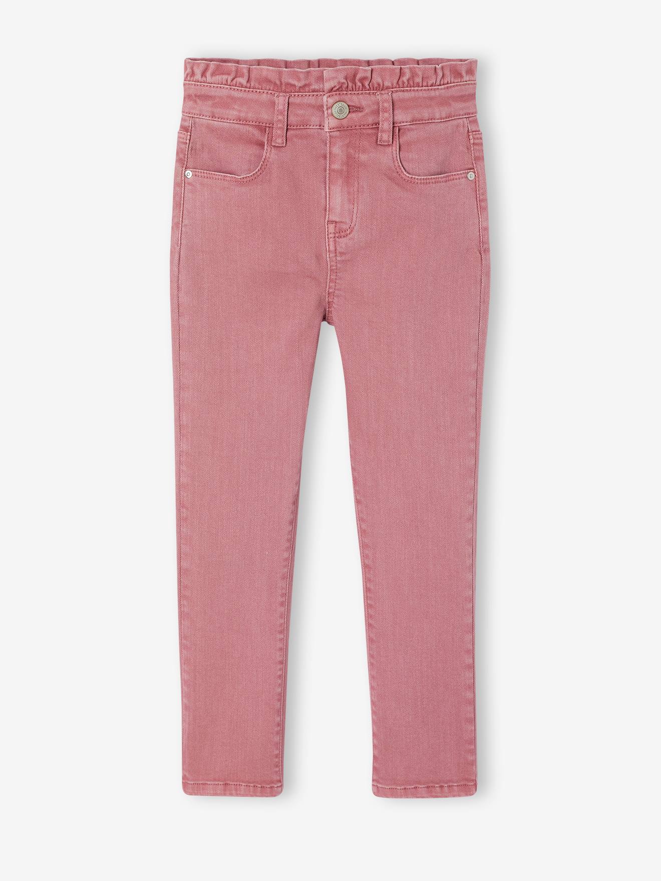 Slim fit broek meisje zachtpaars