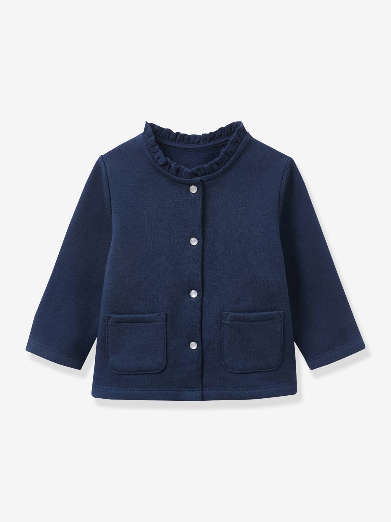 Sweatvest baby CYRILLUS marineblauw