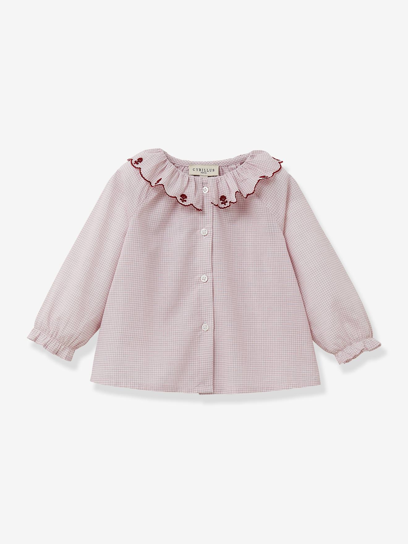 Blouse met ruitdessin rood