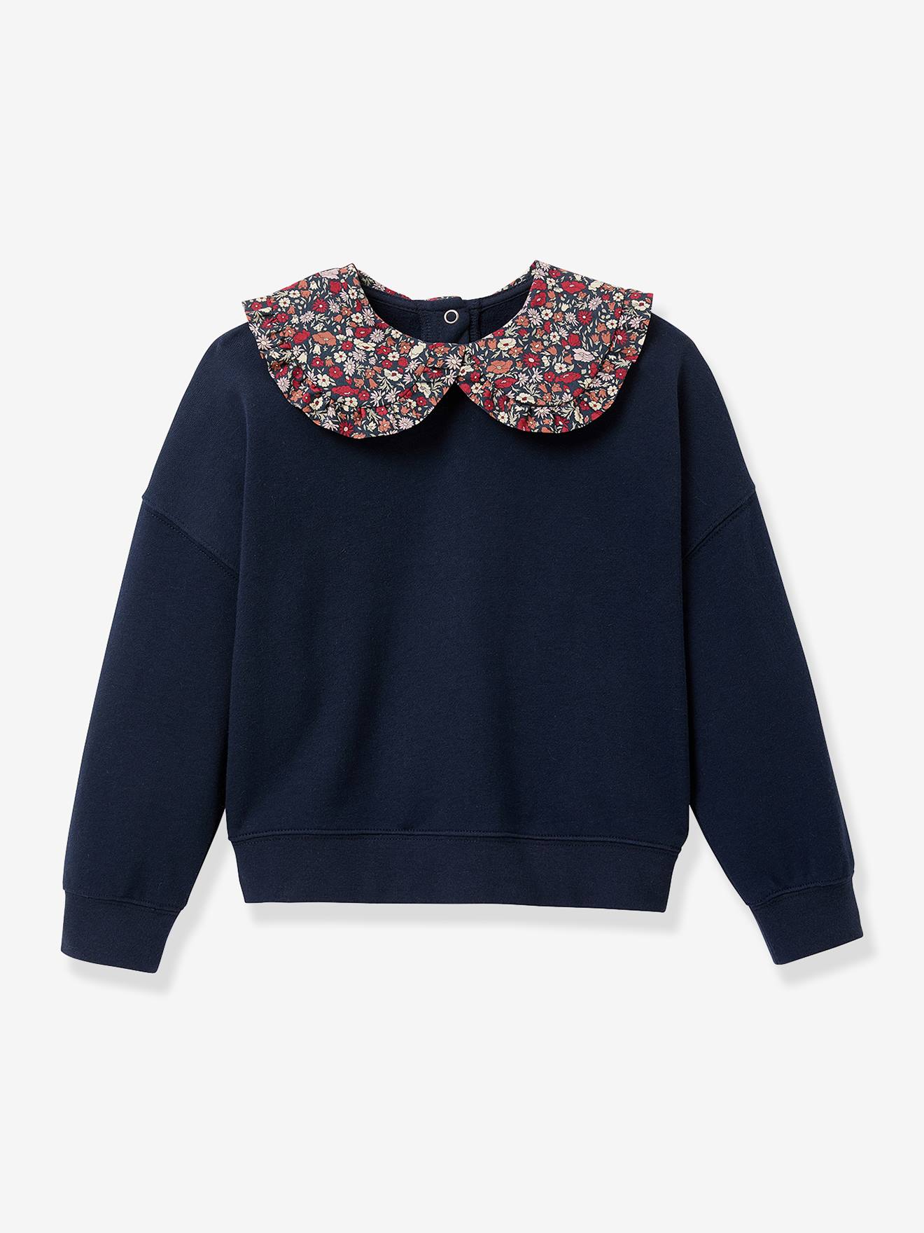 Sweatshirt met CYRILLUS-kraag marineblauw