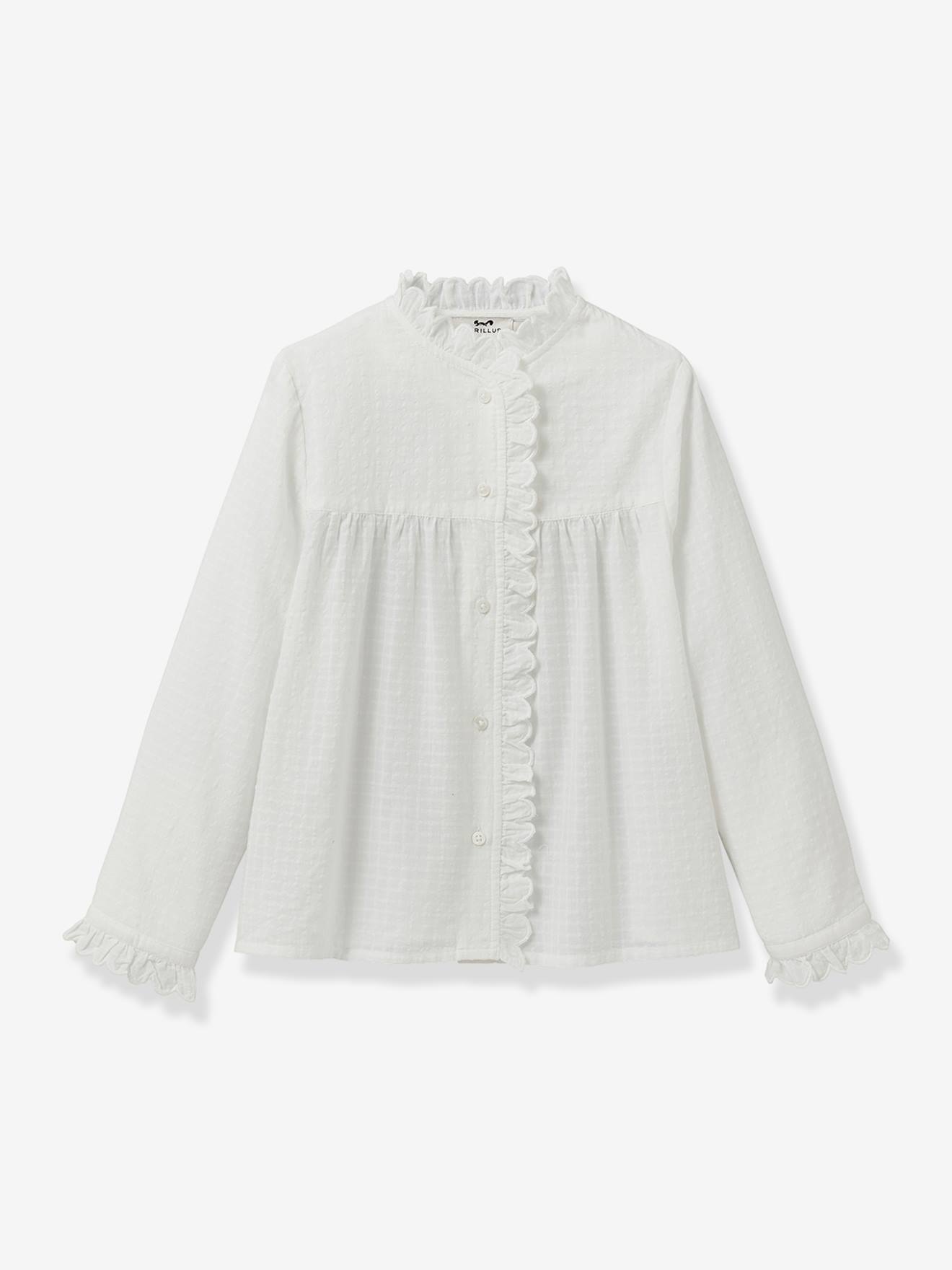 Cyrillus blouse met lange mouwen ecru