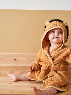 -Personaliseerbare badjas met leeuw voor baby