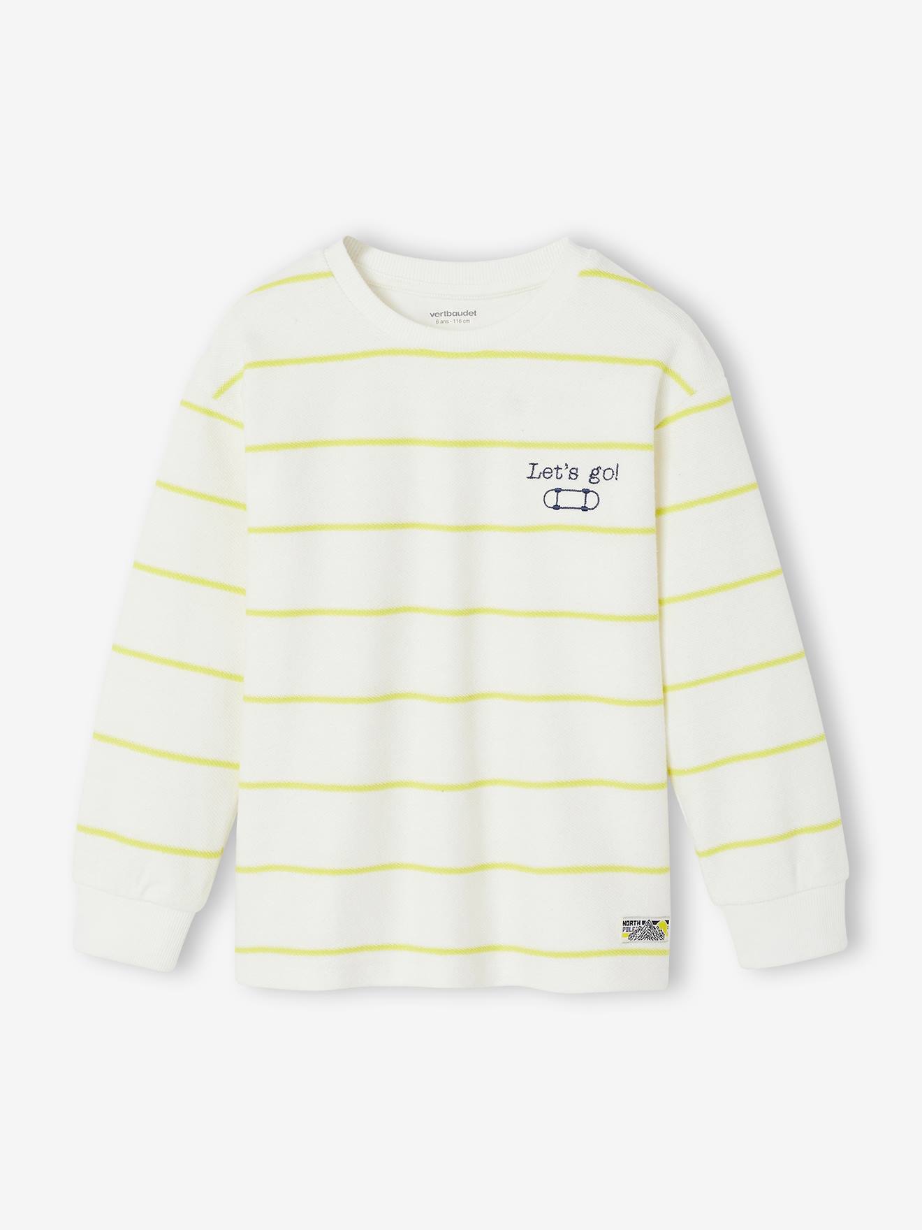 Jongensshirt met lange mouwen wit