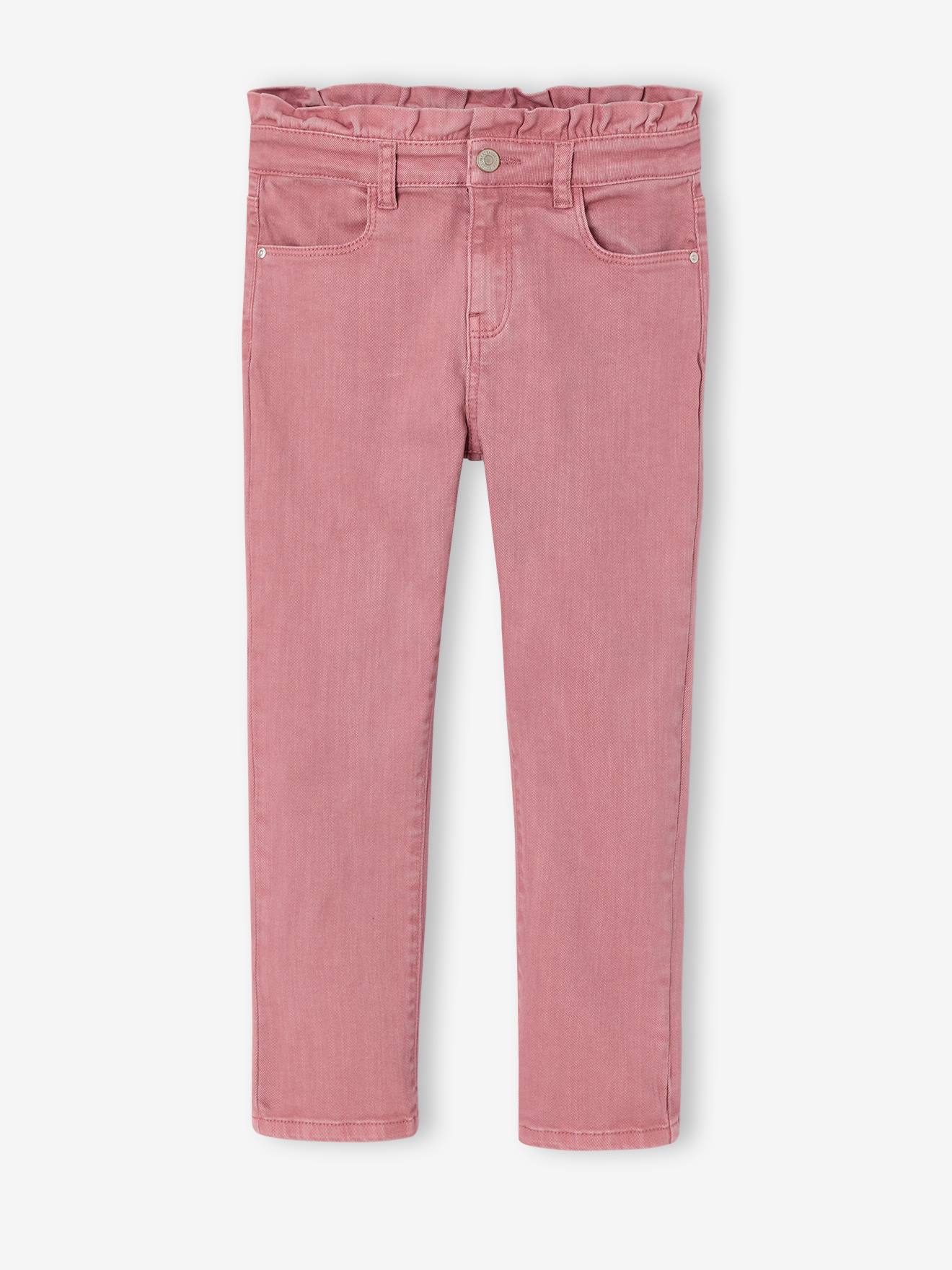 Slim fit broek voor meisjes zachtpaars