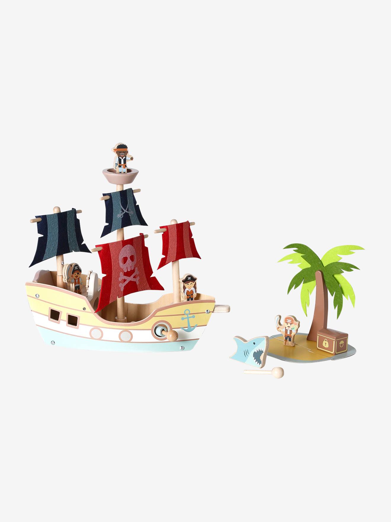 FSC100 houten piratenschip rood