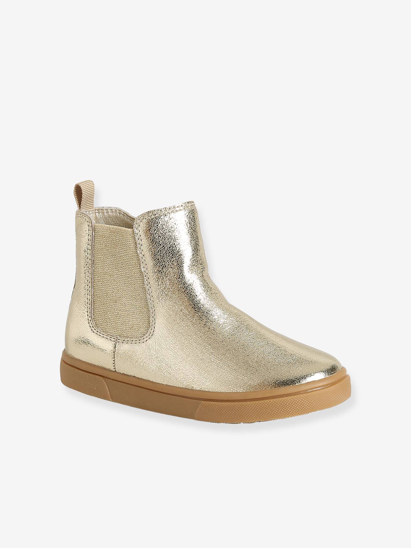 Meisjesboots met rits goud