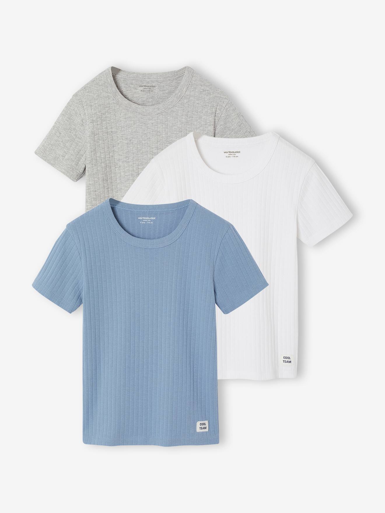 Set van 3 jongens T-shirts hemelsblauw