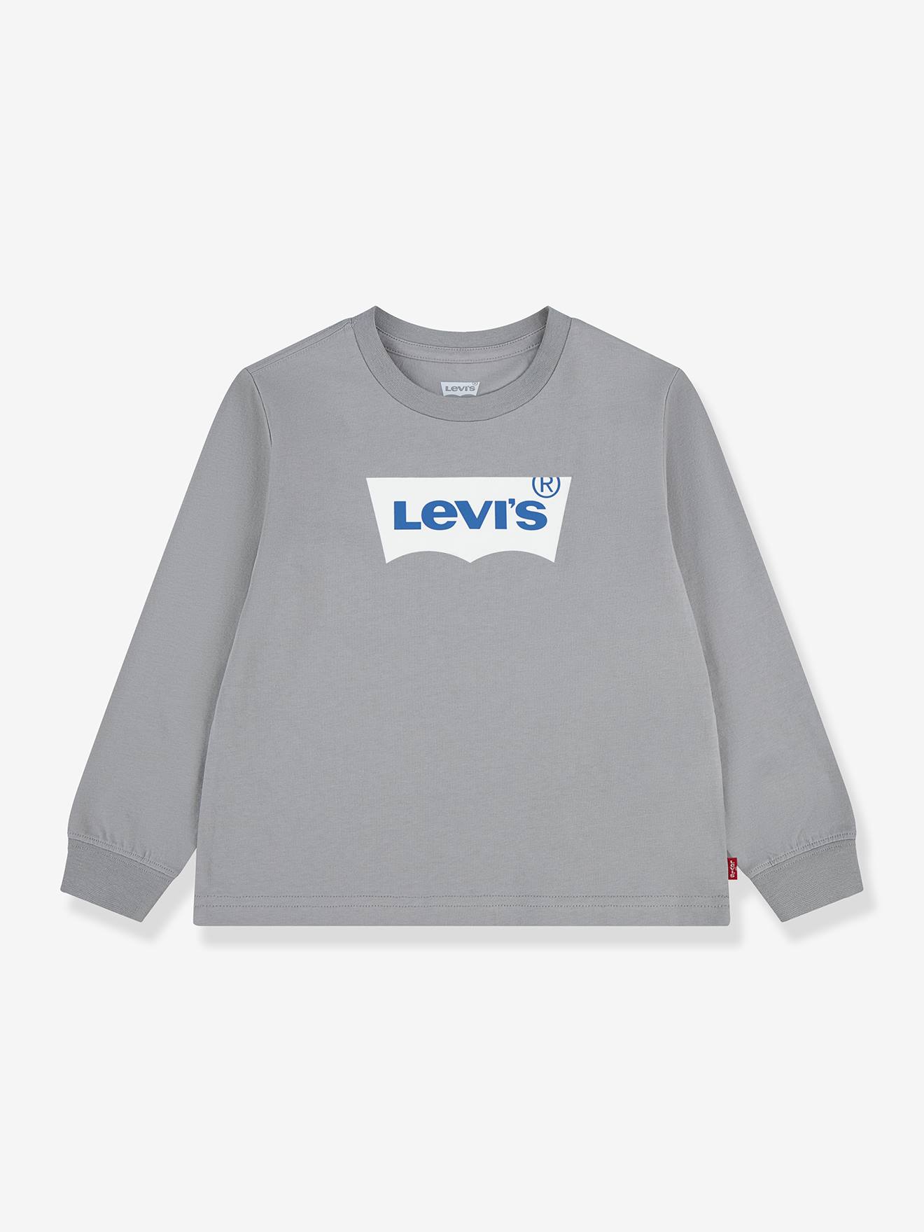 Batwing T-shirt met lange mouwen grijs