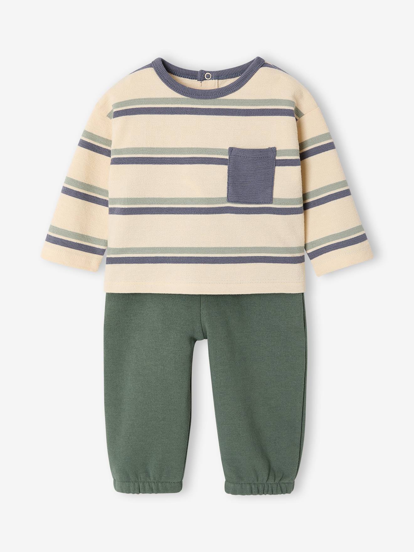 Babyset T-shirt en broek jongen groen