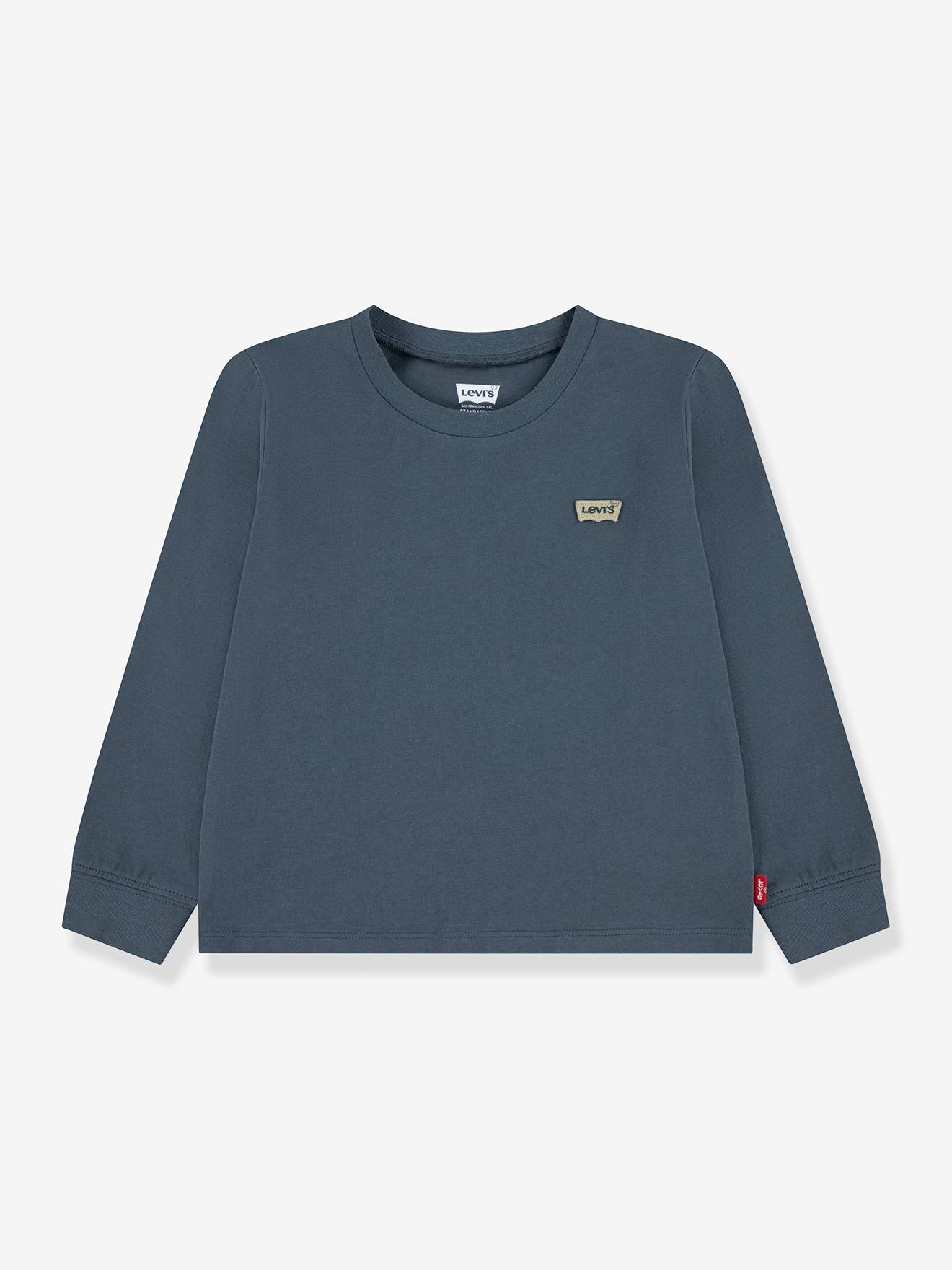 Levi's T-shirt met lange mouwen donkergrijs