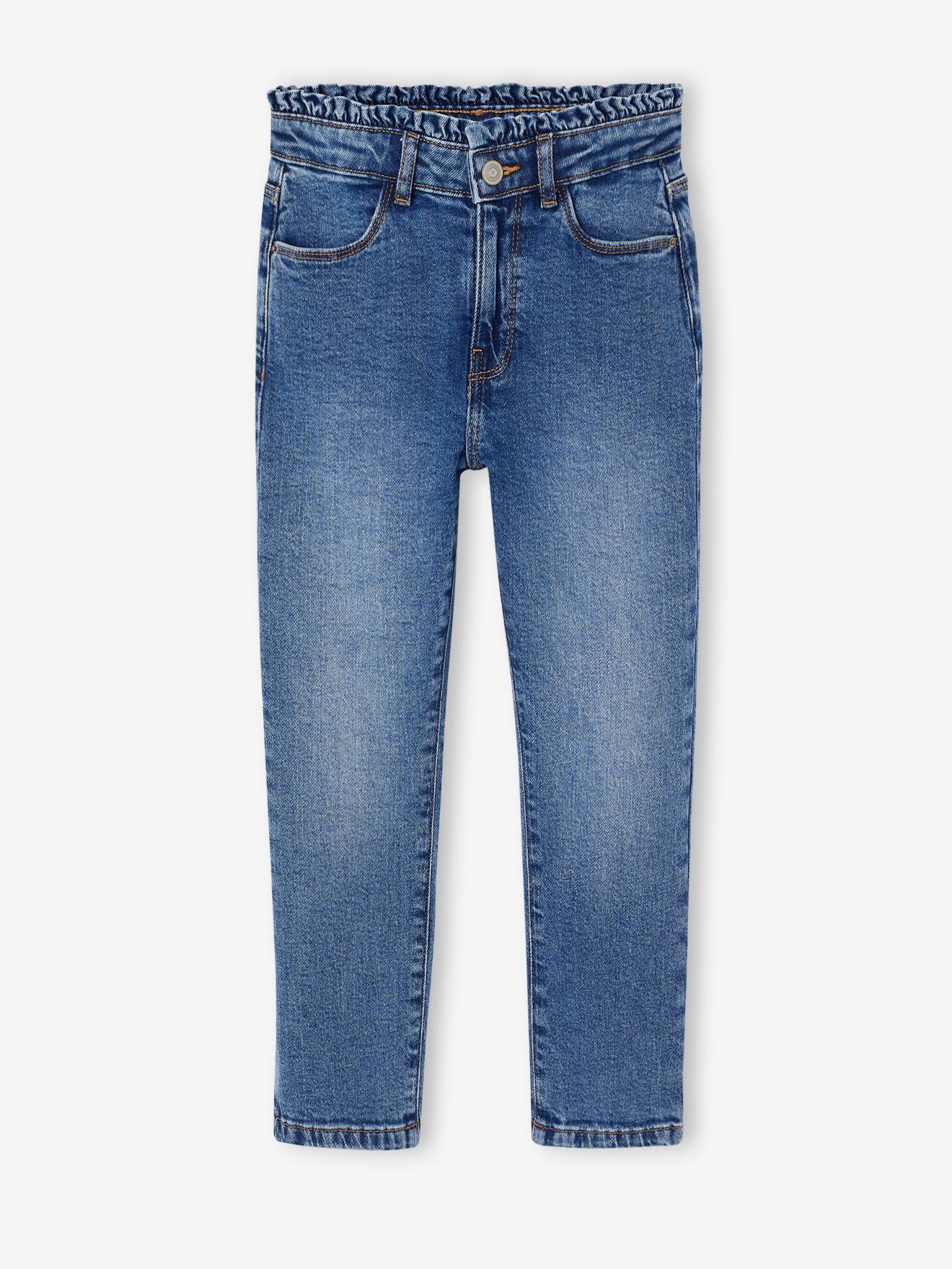 Slim jeans voor meisjes middenblauw