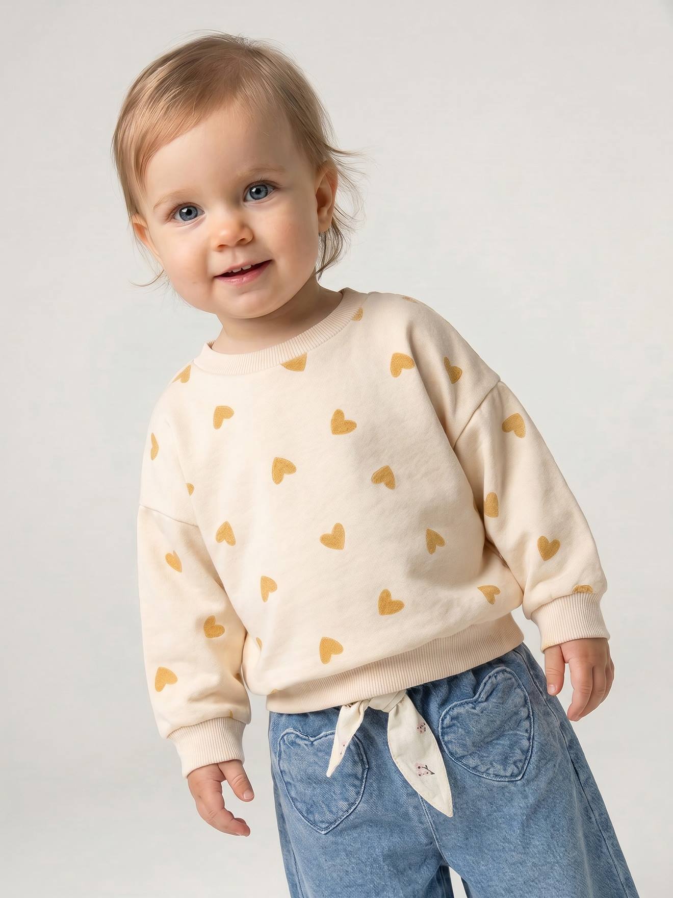 Sweater met luipaardprint vanille