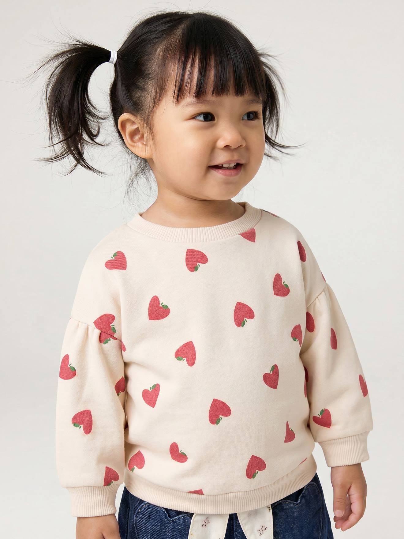 Sweatshirt babymeisje ecru
