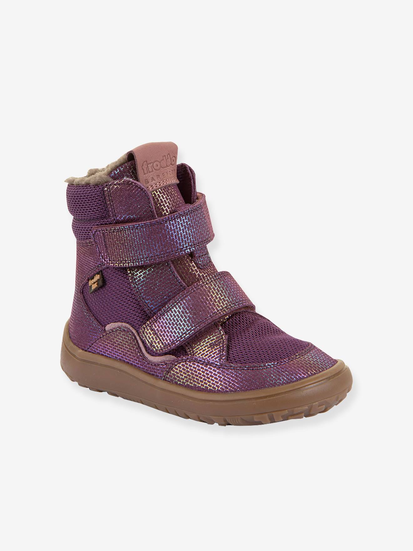 Winterlaarzen blote voeten kinderen BAREFOOT TEX WINTER Froddo lila
