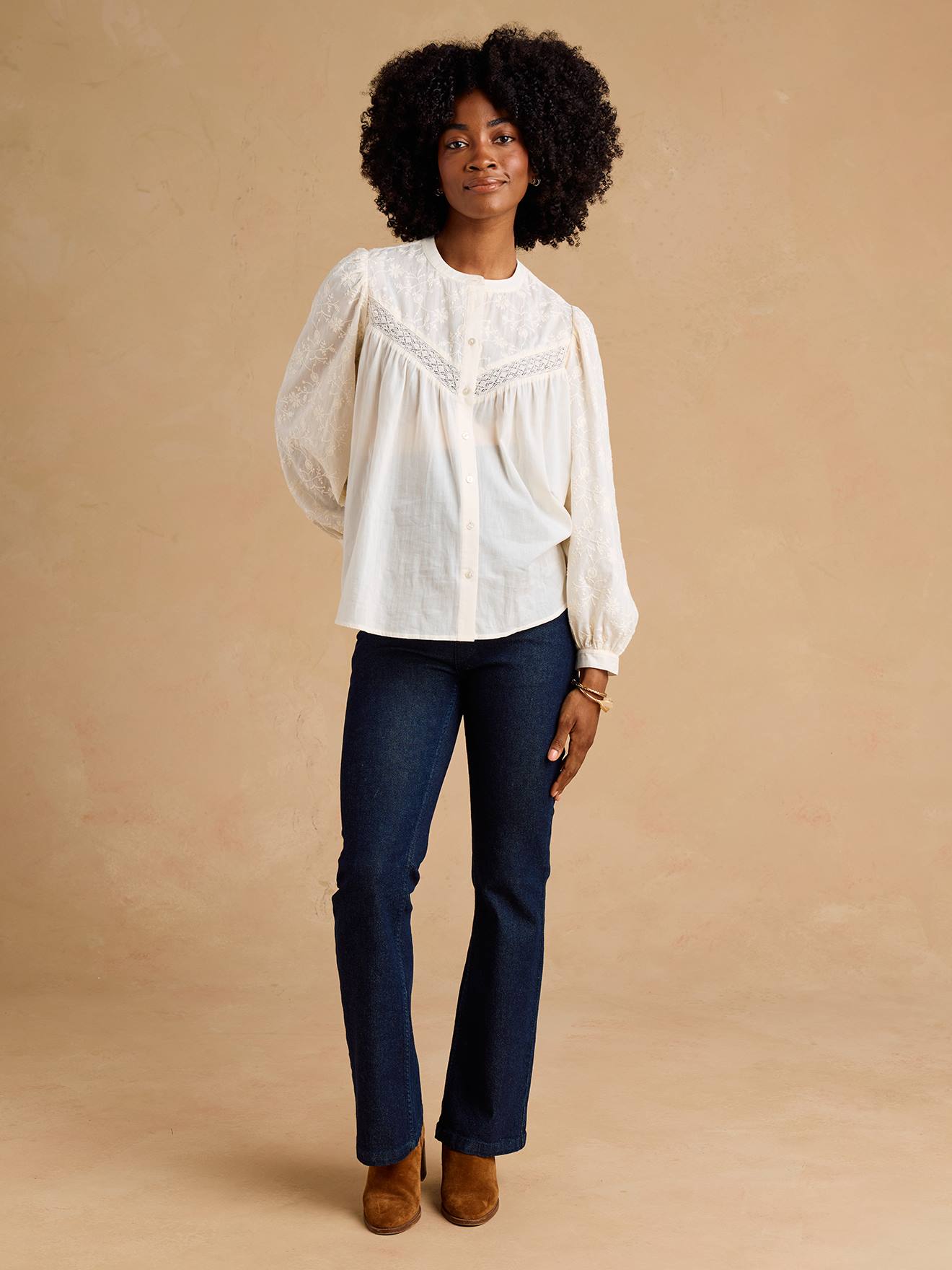 Flared zwangerschapsjeans donkerblauw