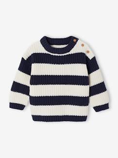 Baby-Gestreepte babytrui met lange mouwen