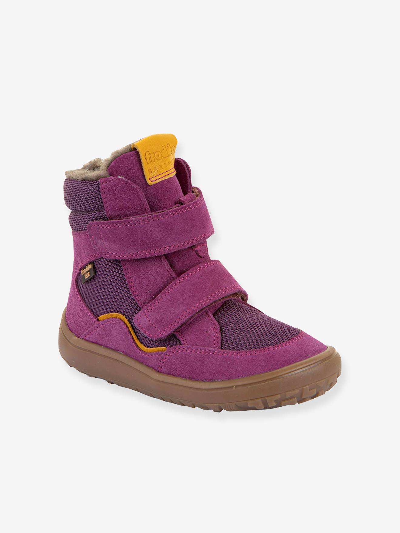 Winterlaarzen blote voeten kinderen BAREFOOT TEX WINTER Froddo paars