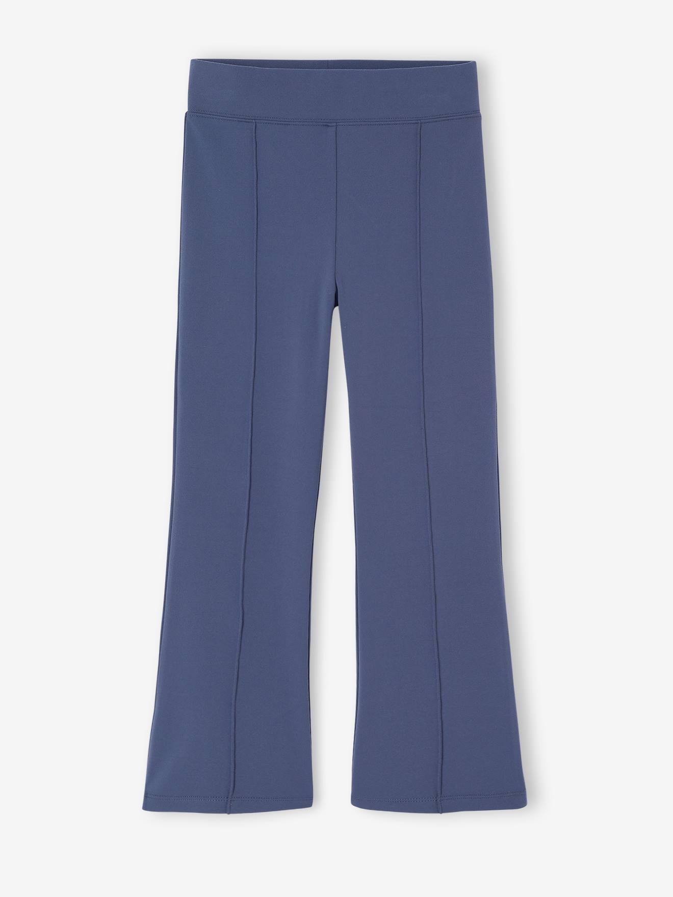 Wijde sportlegging meisje middenblauw