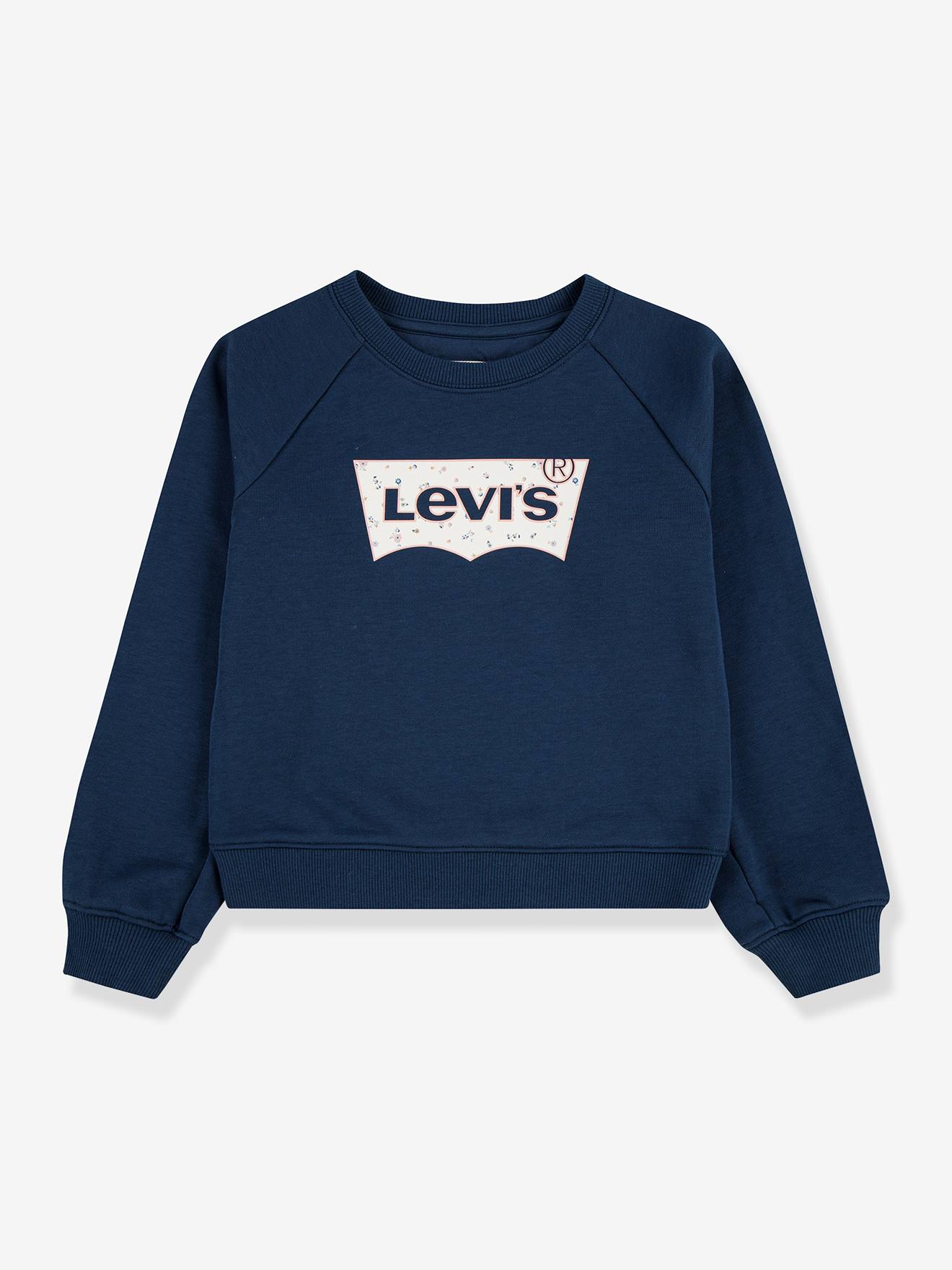 LEVI'S sweater met bloemenprint marineblauw