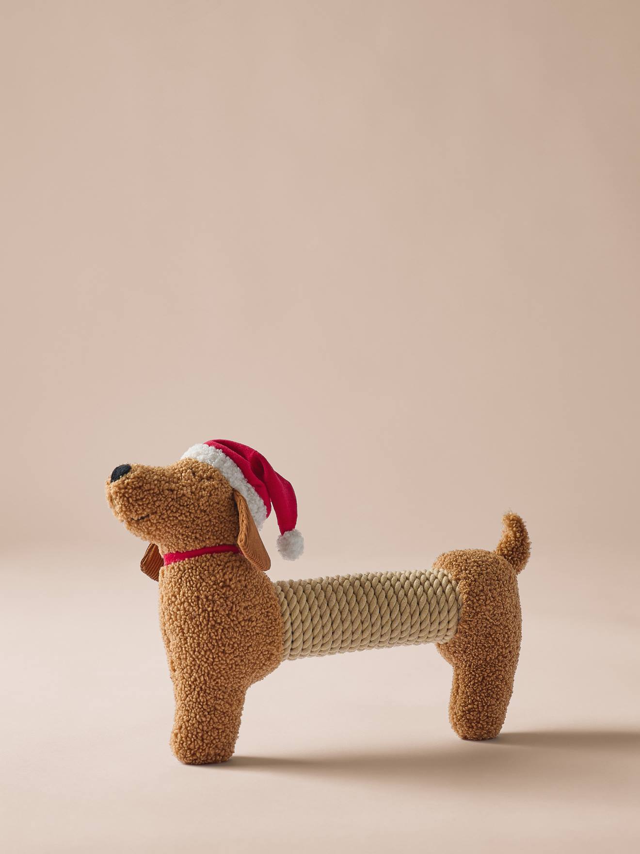 Kerstteckel hondenspeeltje chocoladebruin