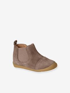 Schoenen-Baby schoenen 17-26-Soepel leren laarzen met rits en elastiek