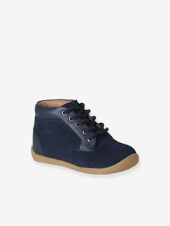 Schoenen-Baby schoenen 17-26-Soepele leren laarsjes voor baby's eerste stapjes