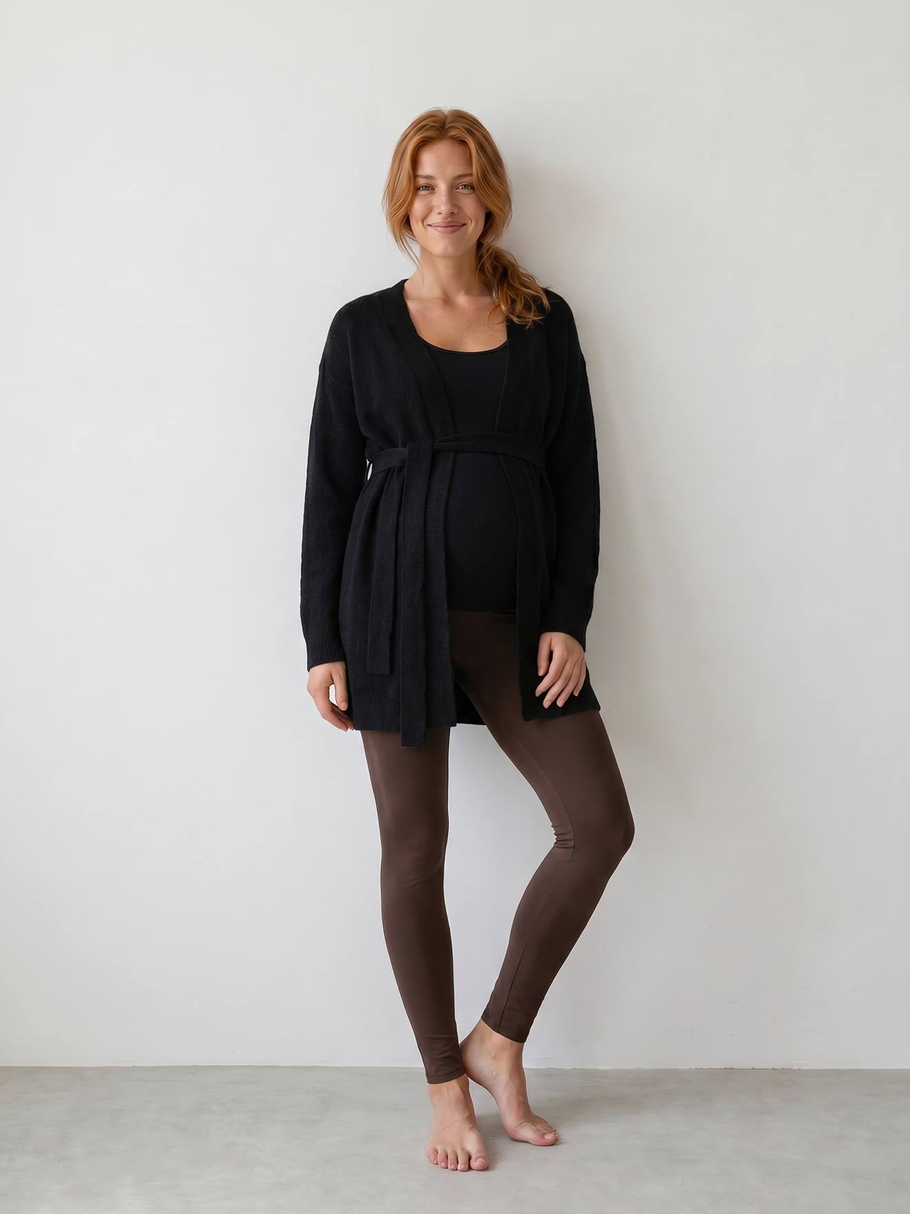 Zwangerschapsvest van tricot zwart