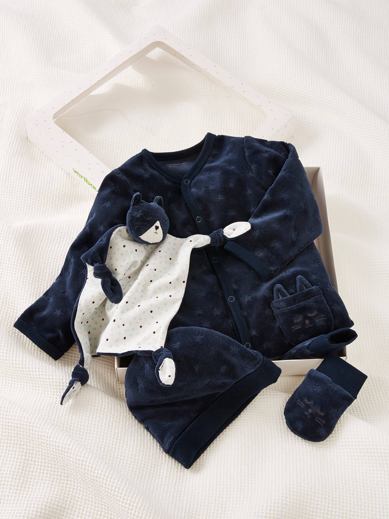 Geboorteset 4 items baby donkerblauw