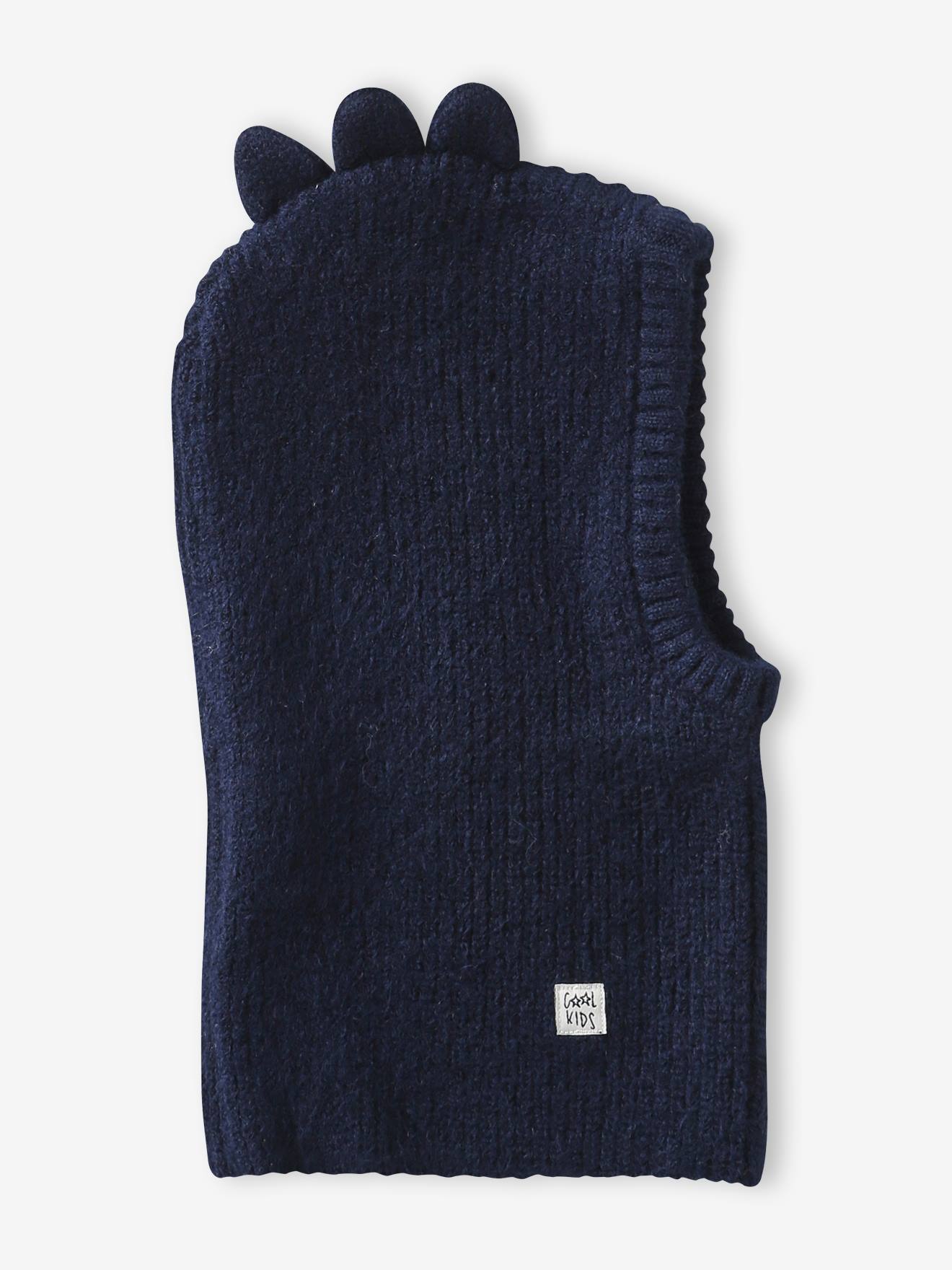 Bivakmuts dino voor jongens marineblauw