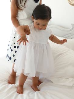 -Feestelijke jurk met tule voor baby
