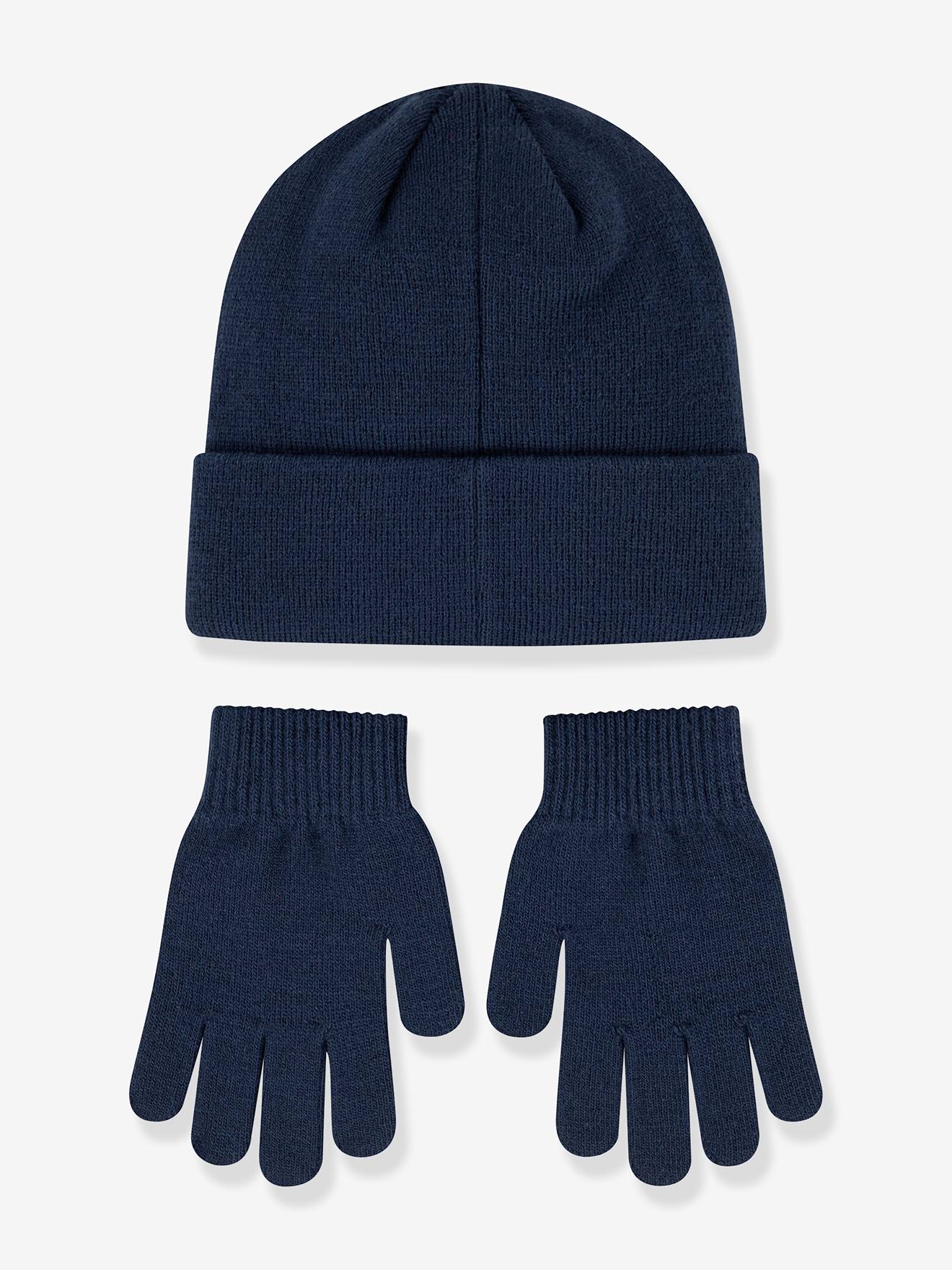 LEVI'S muts en handschoenen marineblauw