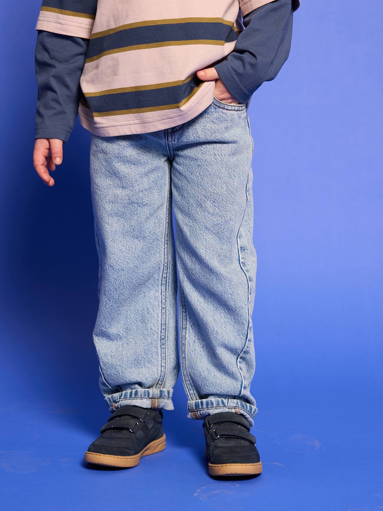 Rechte jongensjeans double stone