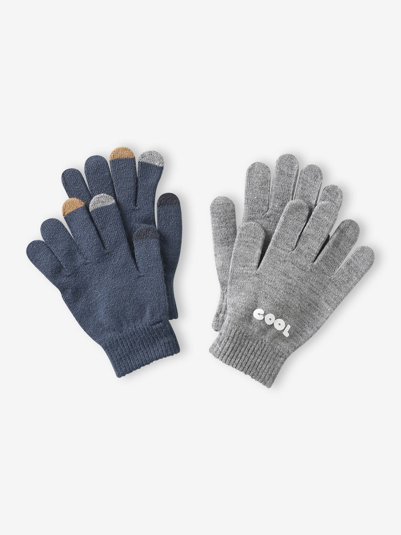 Set van 2 paar magic handschoenen marineblauw