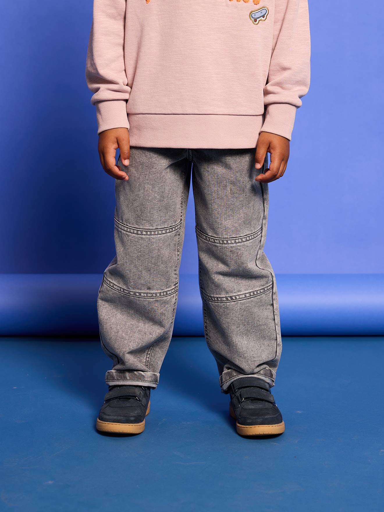 Cargojeans voor jongens denimgrijs
