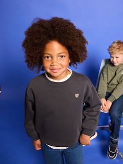 Meisje-Basic meisjessweater met motief