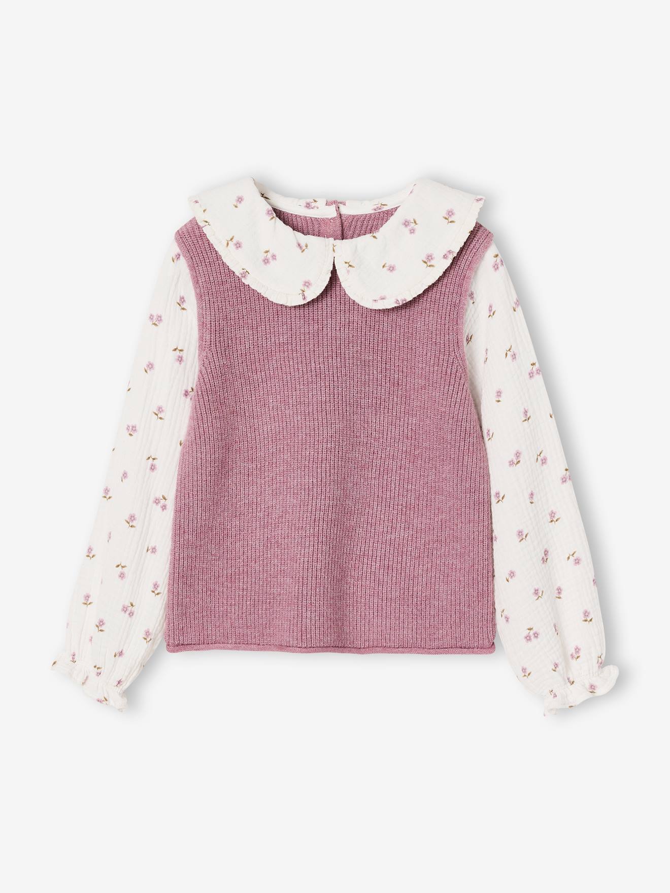 2-in-1 trui voor meisjes lila