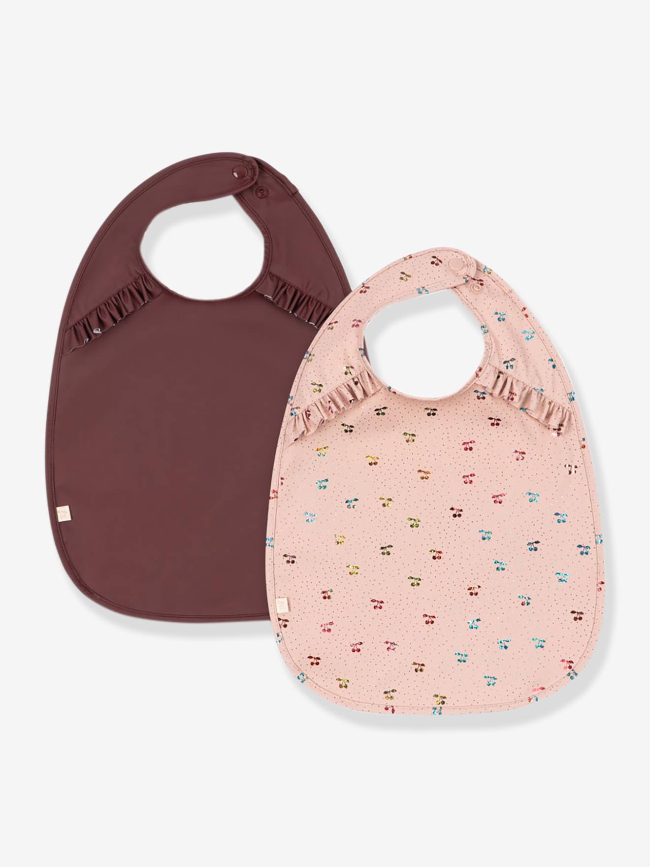Set van 2 glitter slabbetjes rozen