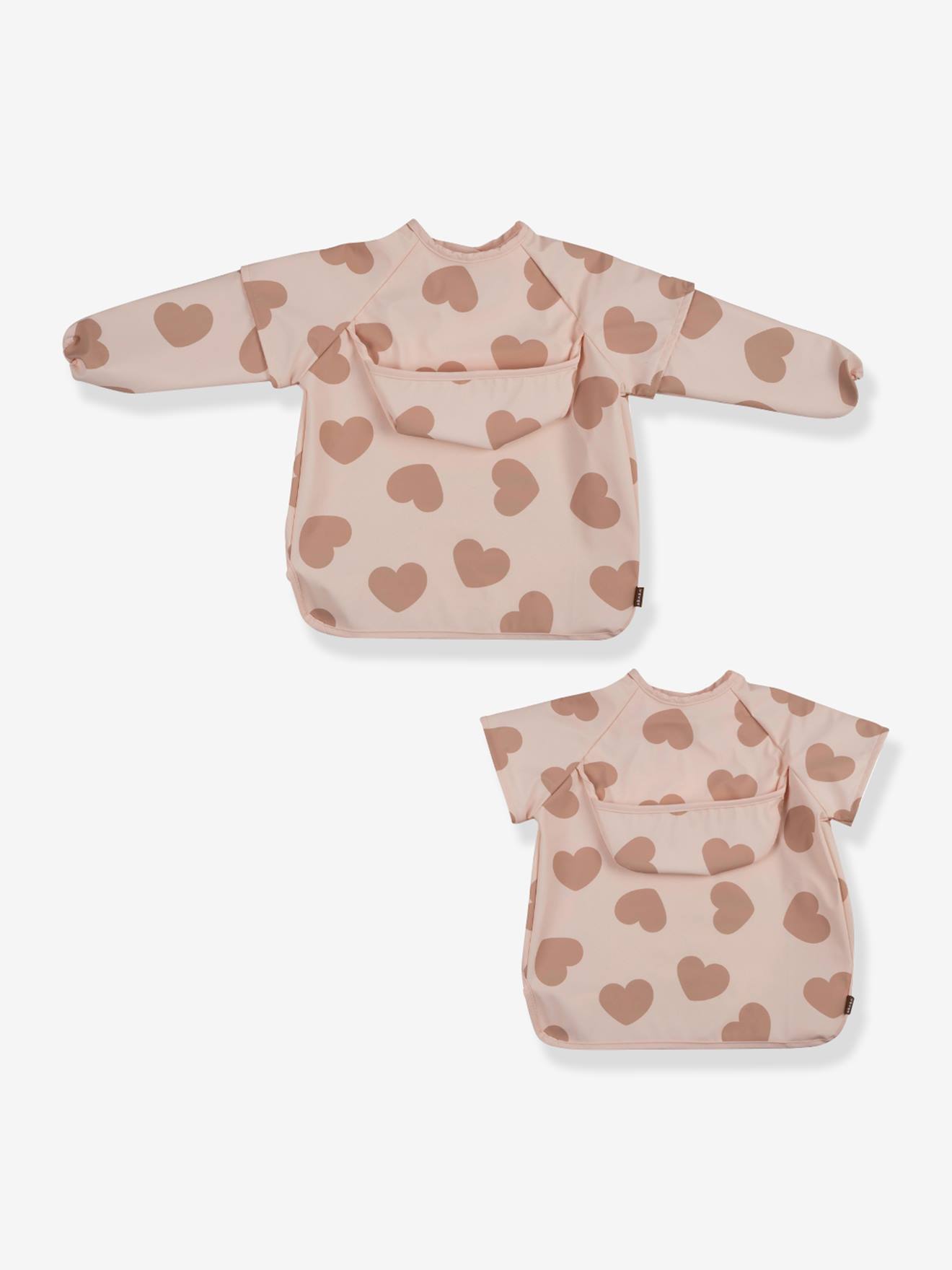 Meegroeislabbetje met mouwen 2-in-1 BEABA Playful oudroze