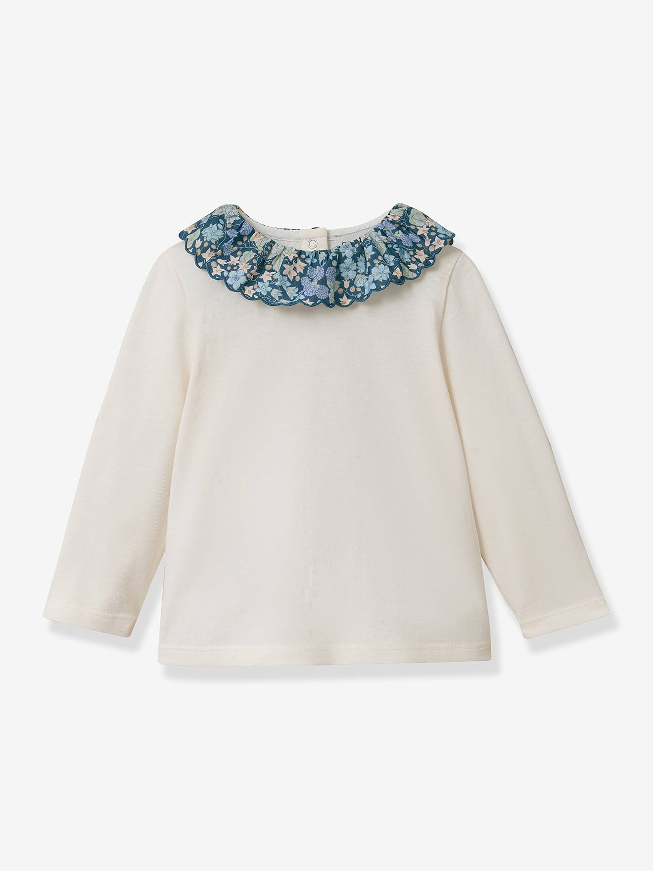 T-shirt met Liberty-kraag CYR rozen