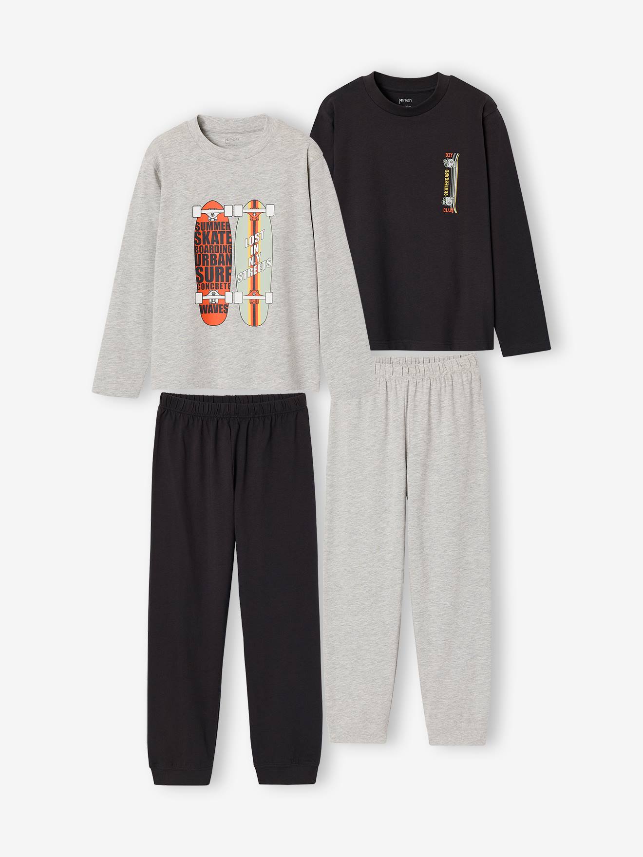Set van 2 jongenspyjama's zwart