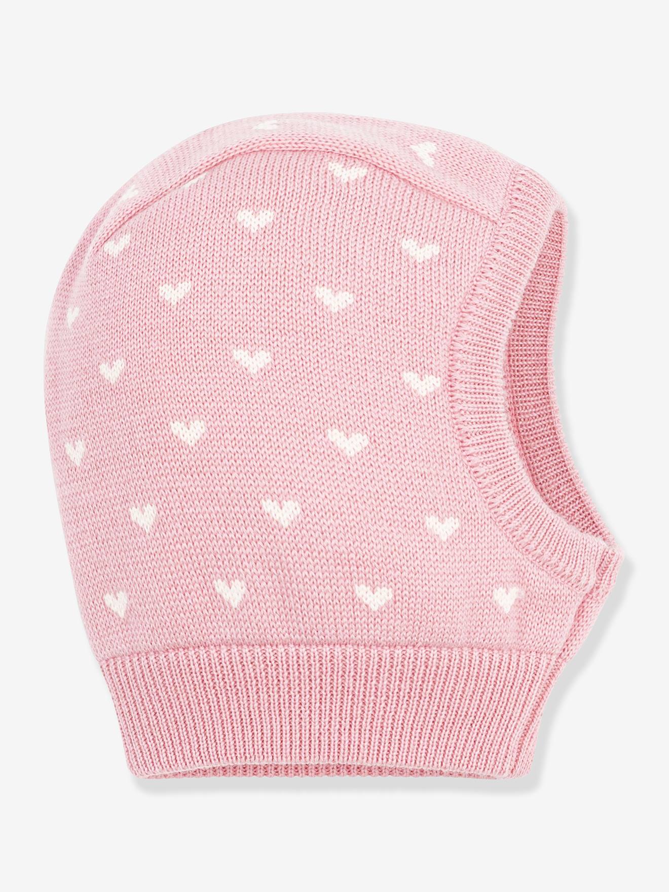 Baby bivakmuts PETIT BATEAU met hartjes rozen afbeelding