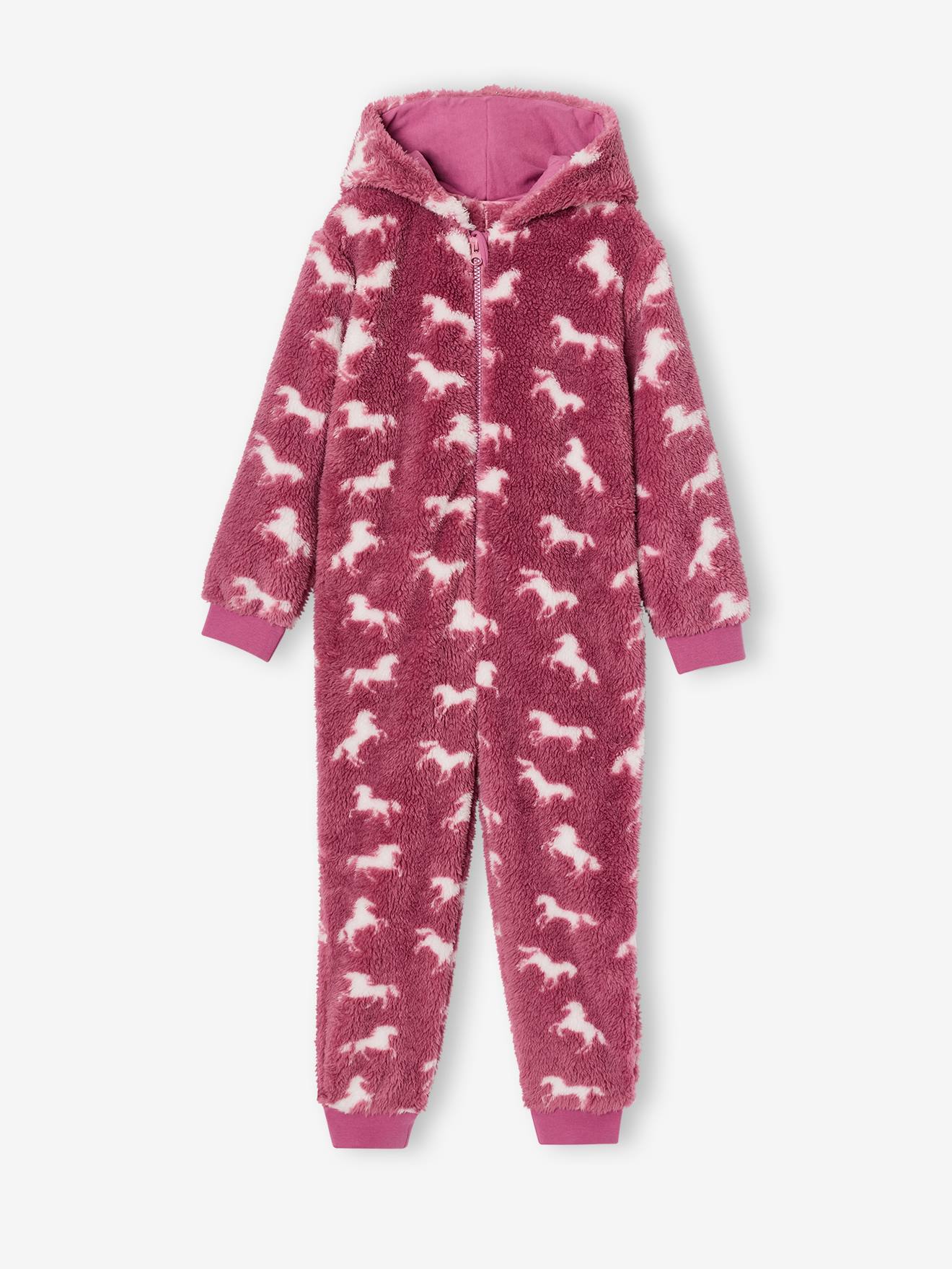 Meisjespyjama met unicornprint zachtpaars
