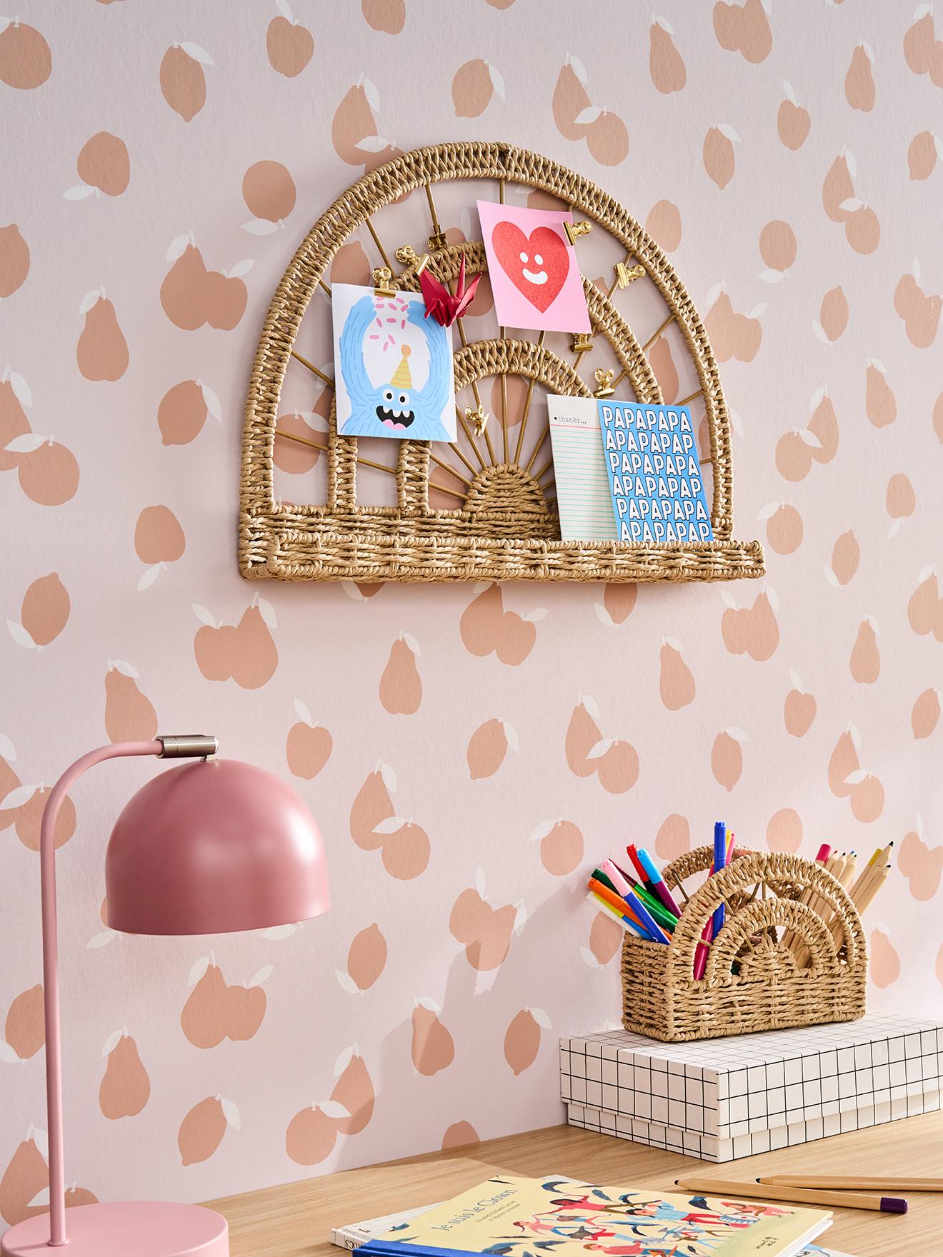 Wirwar regenboog papierkoord beige