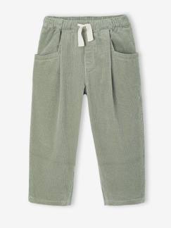 Meisje-Meisjesbroek van fluweel / velours met losse pasvorm